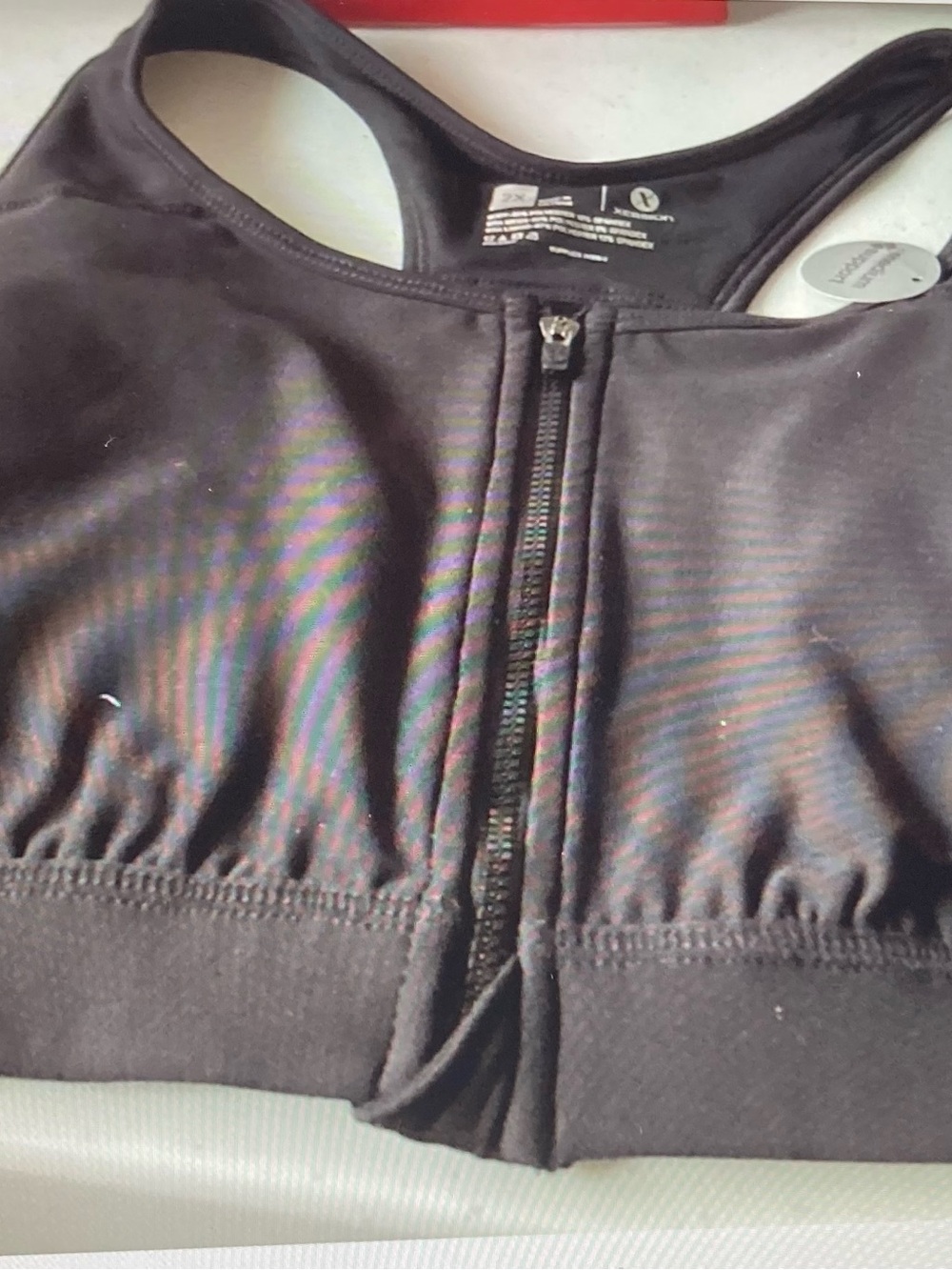 Xersion Black Medium-Support Bra Front Zip size 2X